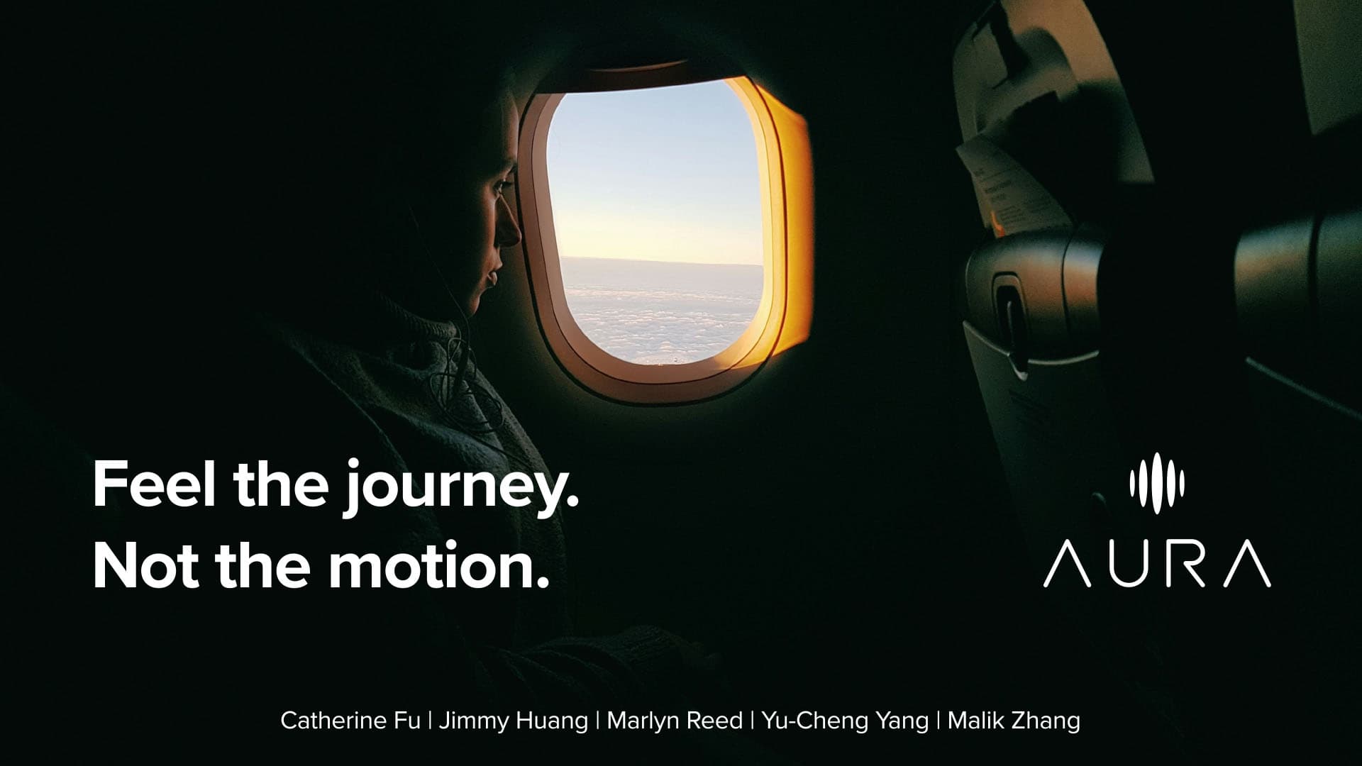 AURA final presentation — traveler at the airplane window