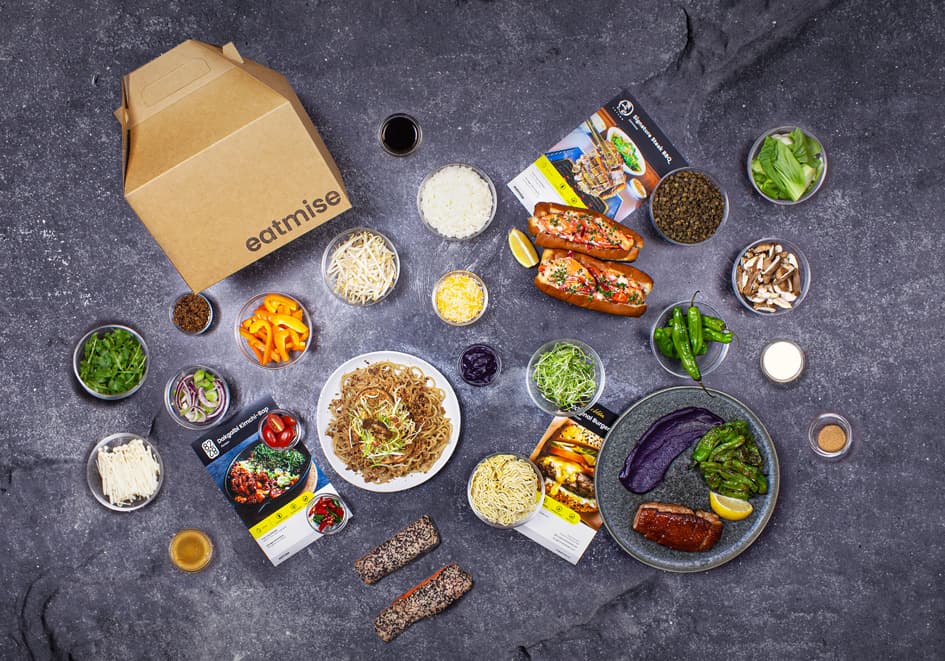 Food flat lay for Eatmise marketplace project