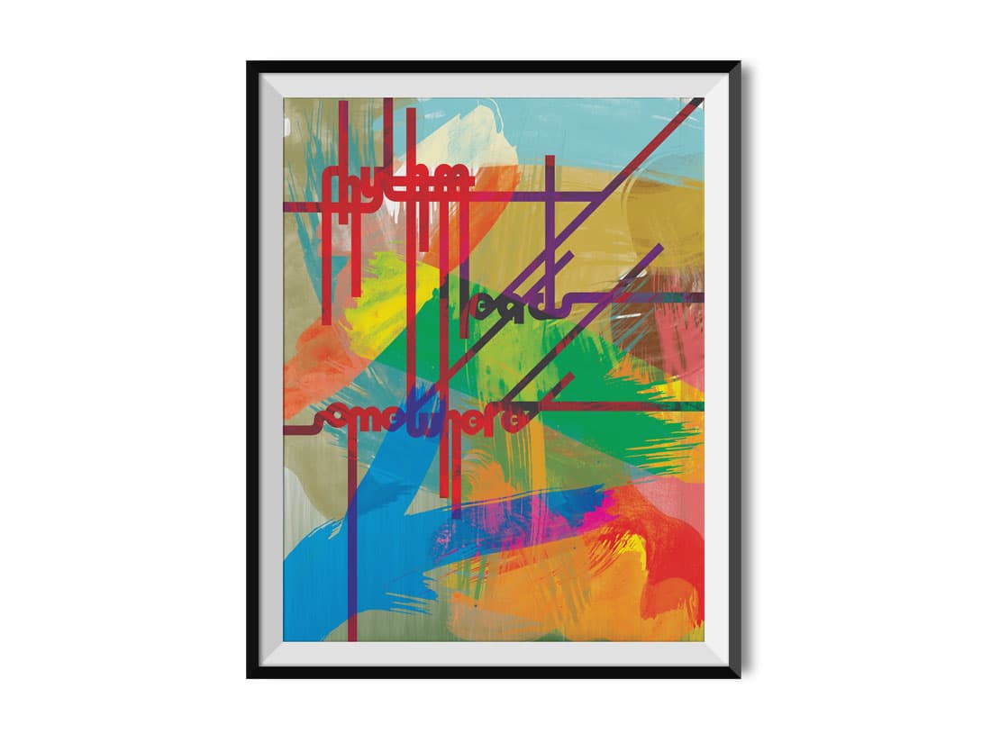 Rhythm typographic poster