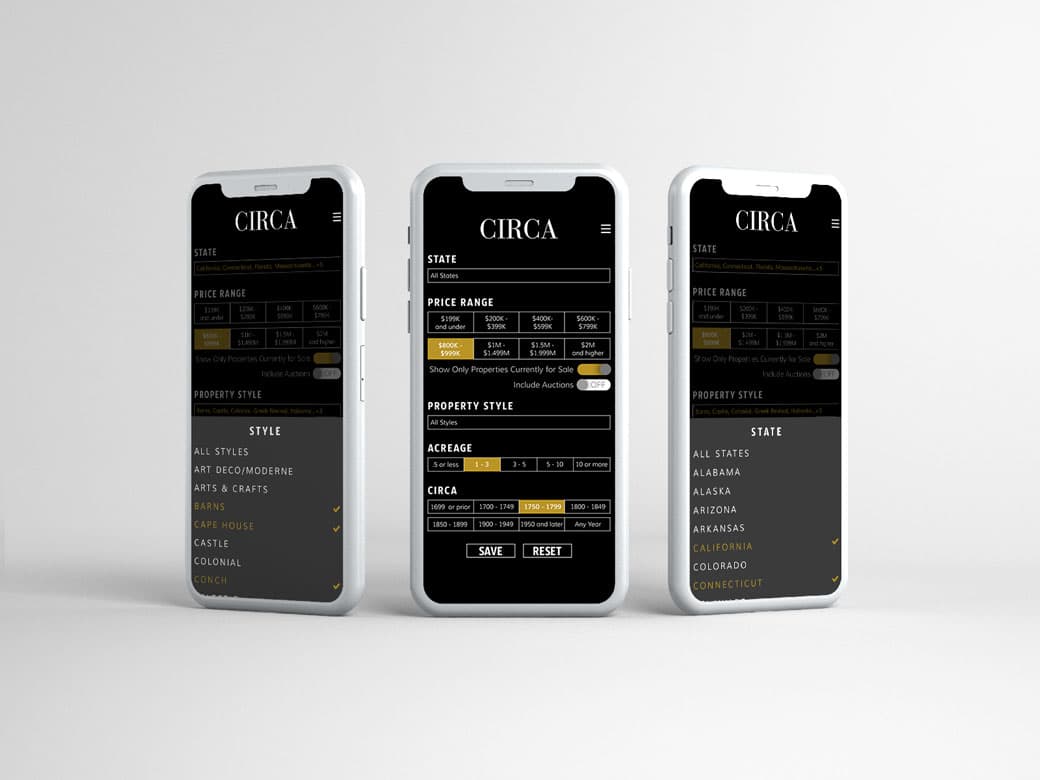 Circa app clay iPhone mockup two