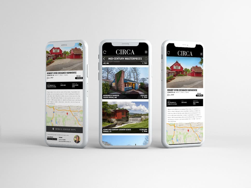 Circa app clay iPhone mockup three