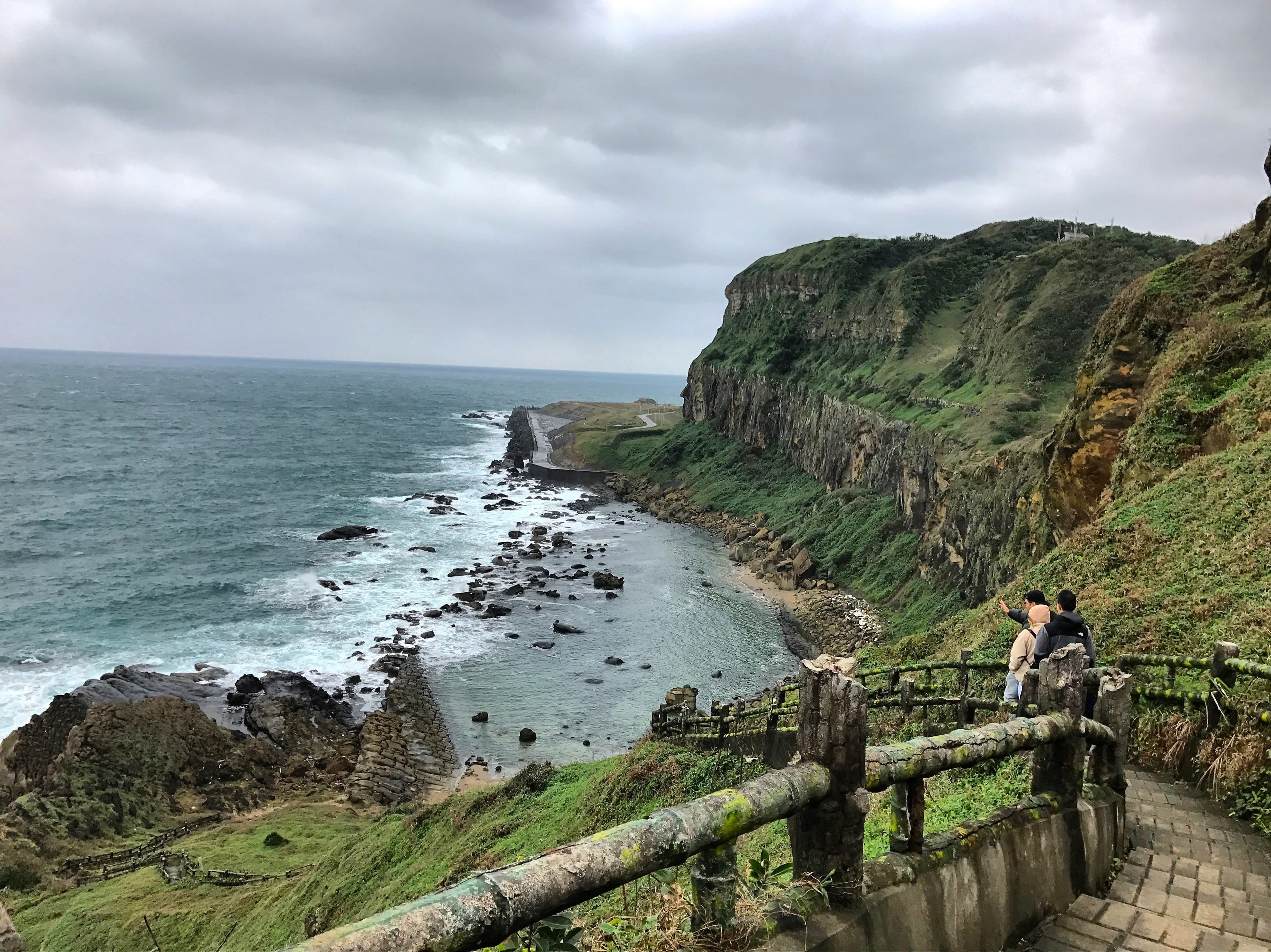 Cliff and ocean landscape