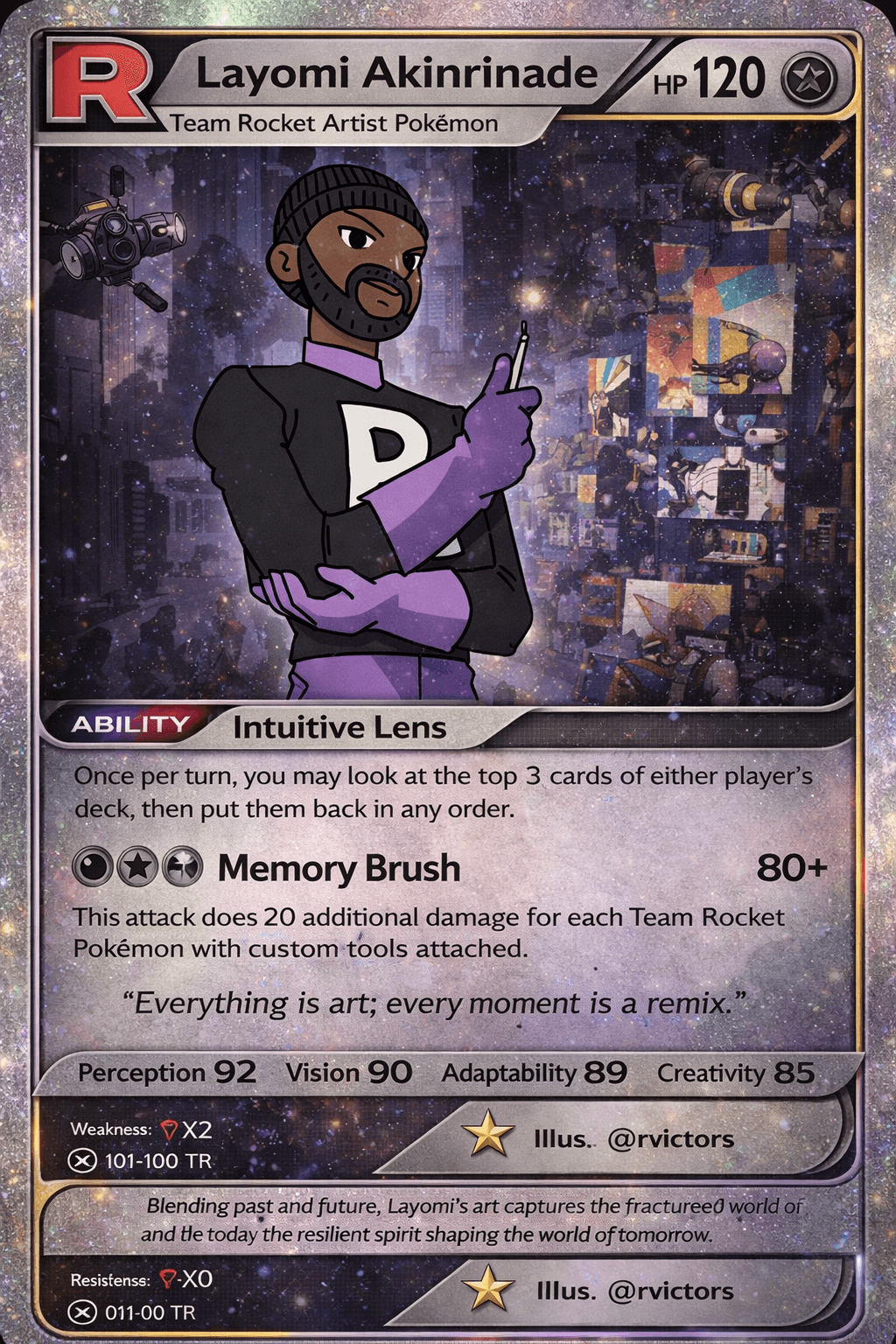 Team Rocket style card — Layomi Akinrinade, Artist