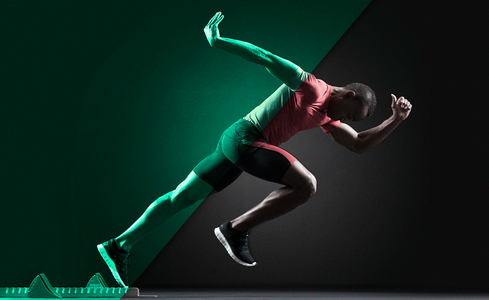 Instagram track and field animated graphic